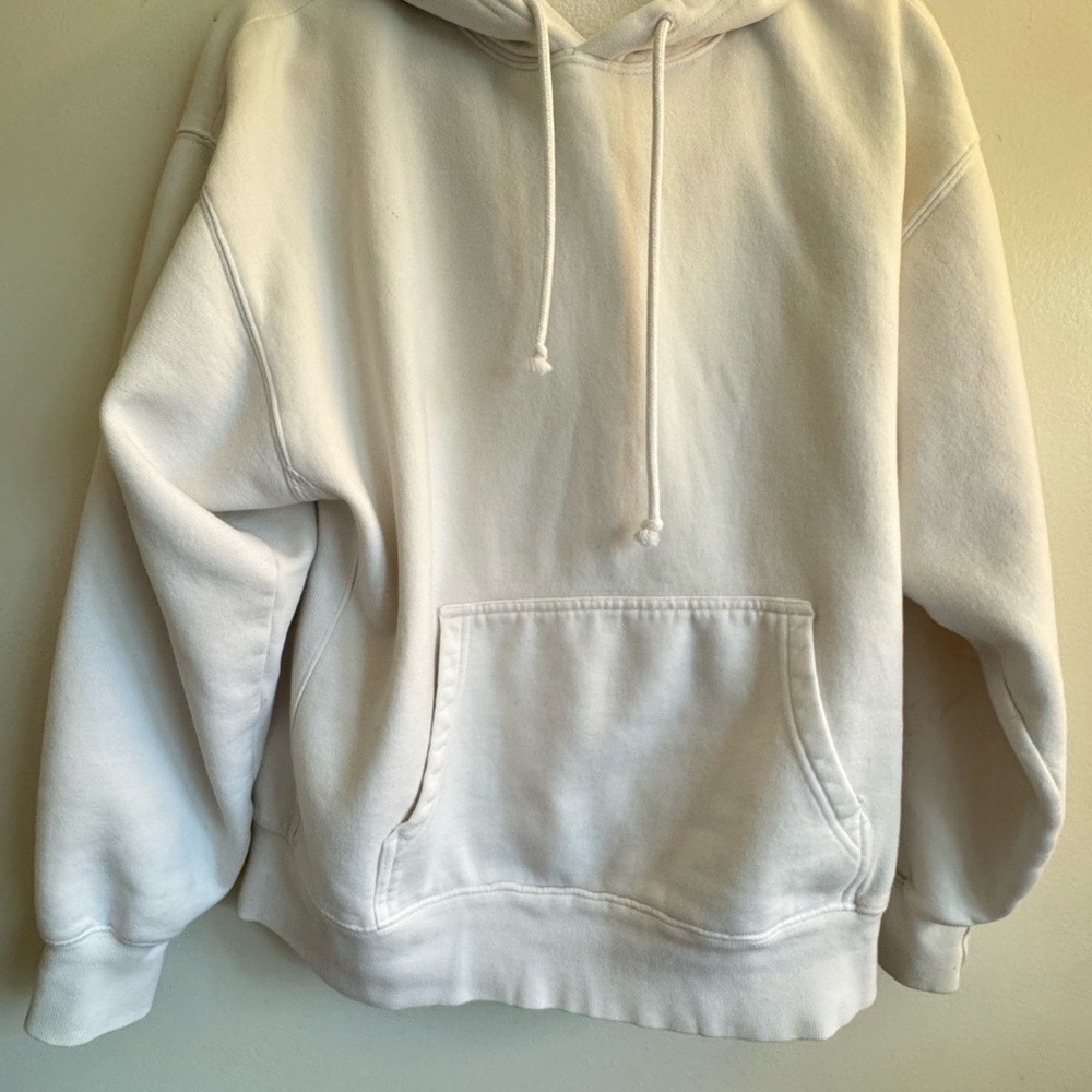Aritzia TNA Cozy White Hoodie